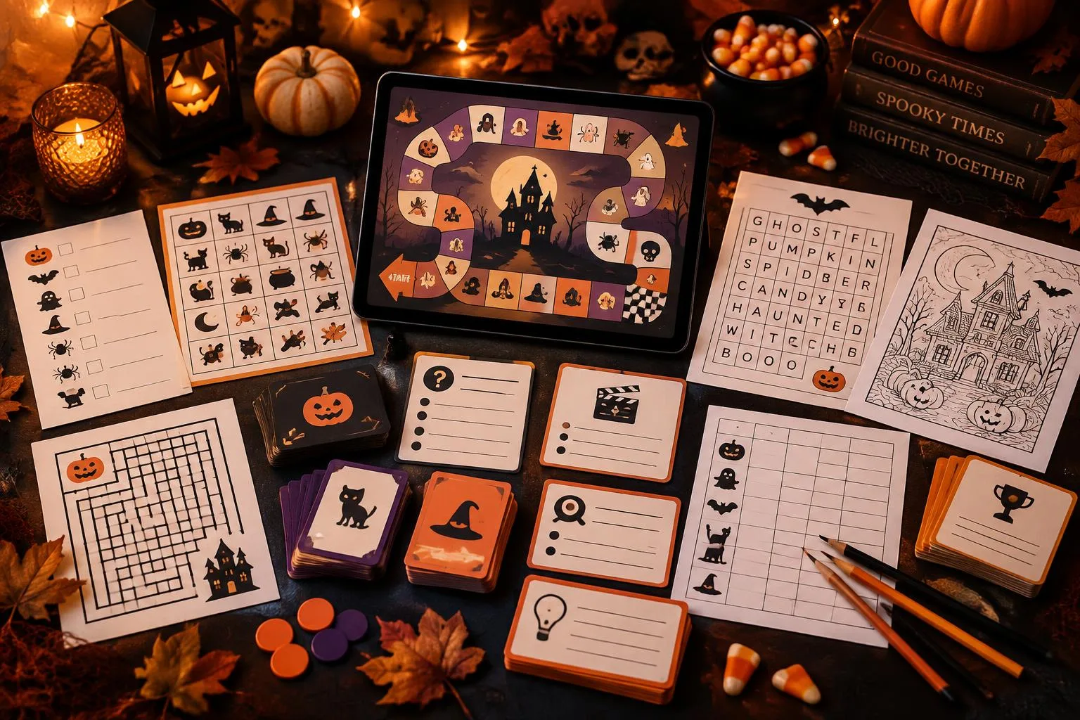The Ultimate Halloween Family Fun Kit printable bundle mockup